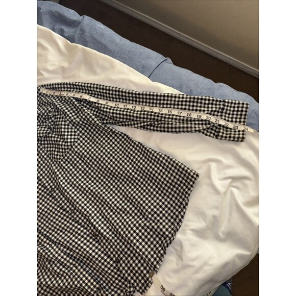 Women’s Flannel Button Down Shirt Eddie Bauer Size Tall XXL Black And White - Picture 5 of 9